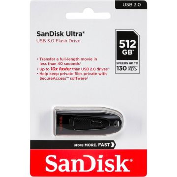 SanDisk Ultra USB 3.0 512GB līdz 130MB/s SDCZ48-512G-G46