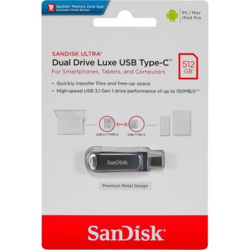 SanDisk Ultra Dual Drive Luxe 512GB USB Type-C SDDDC4-512G-G46