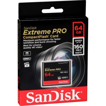 SanDisk Extreme Pro CF 64GB 160MB/s SDCFXPS-064G-X46