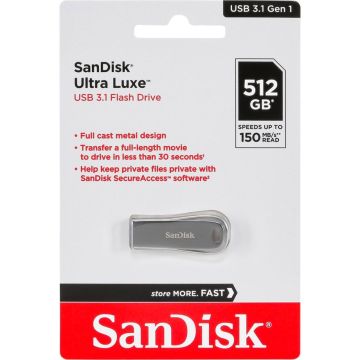 SanDisk Cruzer Ultra Luxe 512GB USB 3.1 150MB/s SDCZ74-512G-G46