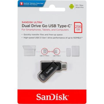 SanDisk Ultra Dual Drive Go 256GB USB Type C zibatmiņa SDDDC3-256G-G46