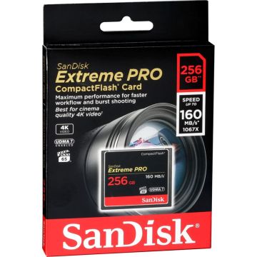 SanDisk Extreme Pro CF 256GB 160MB/s SDCFXPS-256G-X46