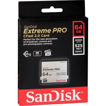 SanDisk CFAST 2.0 VPG130 64GB Extreme Pro SDCFSP-064G-G46D