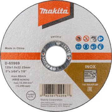 Makita D-65969-12 griešanas disks 125x1,2mm INOX