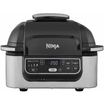 Ninja AG301EU Airfryer (karstā gaisa fritieris), 1760W, 5.7 l, 5 programmas, melna/sudraba