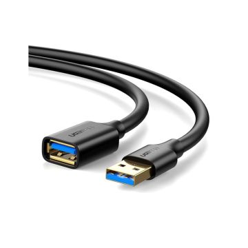 UGREEN USB-A uz sieviešu 3.0 pagarinājuma kabelis melns 1m