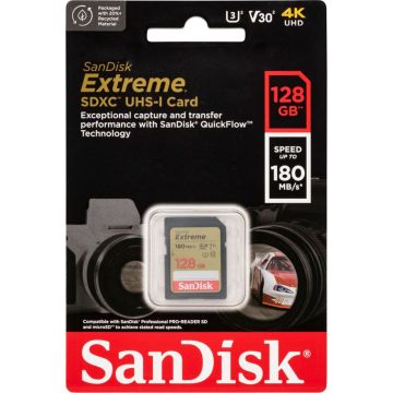 SanDisk Extreme SDXC 128GB UHS-I C10 U3 V30