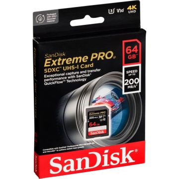 SanDisk Extreme Pro SDXC 64GB UHS-I C10 U3 V30