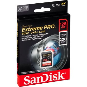 SanDisk Extreme Pro SDXC 128GB UHS-I C10 U3 V30