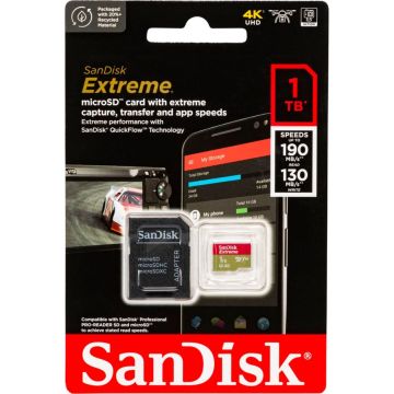 SanDisk microSDXC 1TB Extreme A2 C10 V30 UHS-I U3