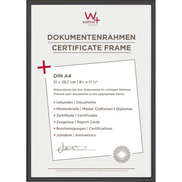 Walther New Lifestyle Plastikāta Foto Rāmis, 21x29,7cm, DIN A4, Melns, KV130B