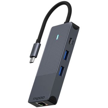 Rapoo USB-C Multiport Adapter 8-in-1, grey