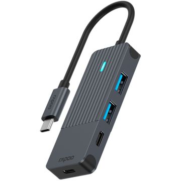 Rapoo USB-C Hub, USB-C uz 2xUSB-A un 2xUSB-C