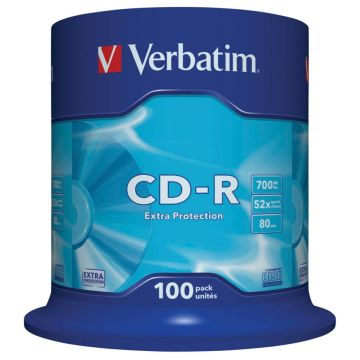 Verbatim Data Life CD-R 80 min / 700MB, 52x ātrumu, spole 100 gab.