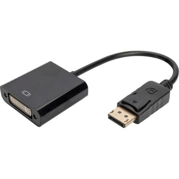 Digitus DisplayPort uz DVI adapteris/pārveidotājs, DP-DVI, 15cm, melns