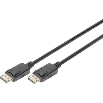 Digitus DisplayPort kabelis no DP uz DP, 2m, Ultra HD 4K, melns