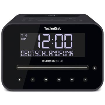 Technisat DigitRadio 52 CD Modinātājs ar Radio, DAB+/FM/CD, AC, antracīta