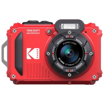 Kodak PixPro WPZ2 Ūdensizturīga Digitālā Kamera , 16MP, 2.7" Ekrāns, 1080p Video, Sarkana