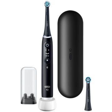 Oral-B iO Series 6 elektriskā zobu birste, Black Lava + ceļojuma futrālis, 6 tīrīšanas režīmi