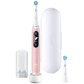 Oral-B iO Series 6 elektriskā zobu birste, Pink Sand + ceļojuma futrālis, 6 tīrīšanas režīmi