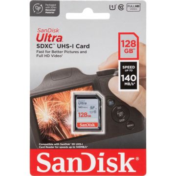 SanDisk Ultra SDXC UHS-I 128GB 140MB/s SDSDUNB-128G-GN6IN