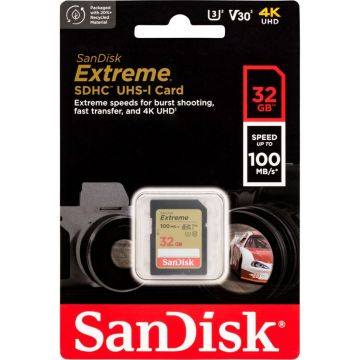 SanDisk Extreme SDHC 32GB UHS-I C10 U3 V30