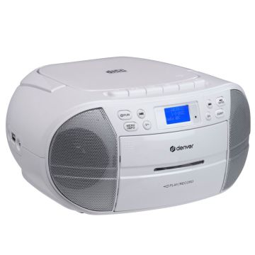 Denver TDC-280W Radio, DAB+/FM/CD, baterijas/AC, balts