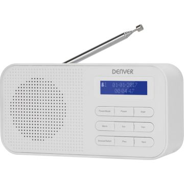 Denver DAB-42 Radio, DAB+/FM, baterijas/AC, balts