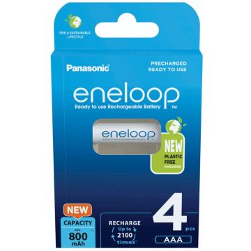 Panasonic Eneloop AAA 800mAh NiMH akumulatori 4 gab.