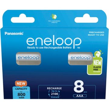 Panasonic Eneloop AAA 800mAh NiMH akumulatori 8 gab.