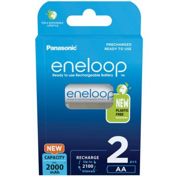 Panasonic Eneloop AA 2000mAh NiMH akumulatori 2 gab.