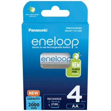 Panasonic Eneloop AA 2000mAh NiMH akumulatori 4 gab.