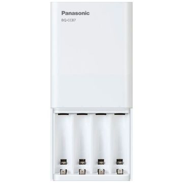 Panasonic Eneloop Smart Plus USB ceļojuma lādētājs BQ-CC87 ar 4xAA akumulatoriem