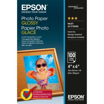 Epson foto papīrs glancēts 10x15cm 100 loksnes 200 g