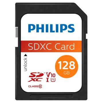 Philips SDXC Atmiņas Karte, 128GB, 10. Klase, UHS-I U1