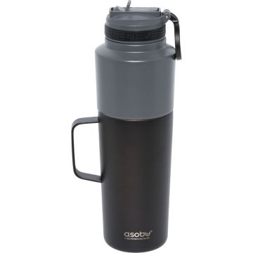 Asobu Twin Pack pudeles ar krūzīti melna, 0,9L + 0,6L