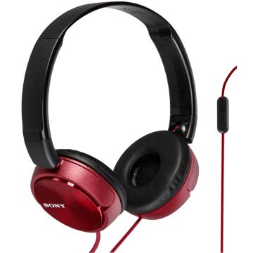 Sony MDR-ZX310AP Austiņas ar Mikrofonu, Pāri Ausīm, Vadu, Sarkanas