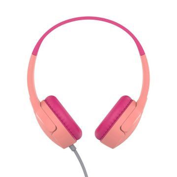 Belkin Soundform Mini Bērnu Austiņas, Pāri Ausīm, Vadu, Rozā Krāsā