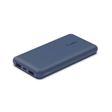Belkin BOOST Charge 10.000mAh 15W + USB-A/C Kabelis 15cm, Zils