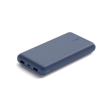 Belkin Powerbank 20.000mAh Zils 15W+USB-A/C Kabelis 15cm