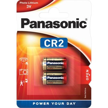 Panasonic CR-2 3V Litija foto baterijas 2 gab.
