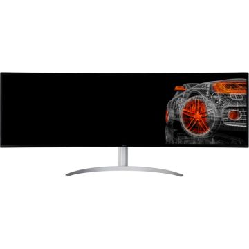 LG 49WQ95X-W Grafiskais monitors, 49", Dual QHD 5120x1440 izšķirtspēja, 60Hz, IPS panelis, izliekts ekrāns, balts
