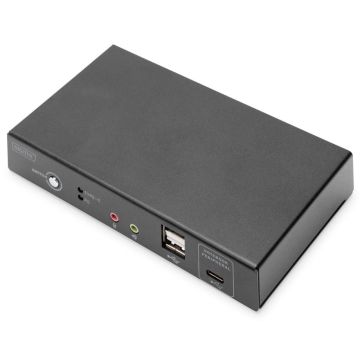 Digitus KVM slēdzis, 2 porti, 4K30Hz, USB-C/USB/HDMI