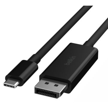 Belkin USB-C un DisplayPort kabelis 1,4m, melns