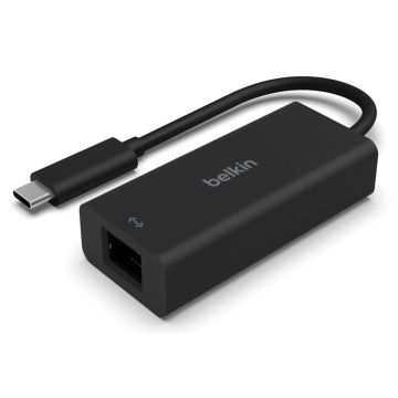 Belkin USB-C uz 2,5 GB Ethernet adapteris, melns