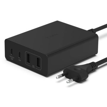 Belkin BOOST Charge 108W GaN lādētājs, 2x USB-C, 2x USB-A, 2 m kabelis