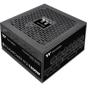 Thermaltake Toughpower PF3 PSU ATX 3.0, 1200W, Modulārs, 80+ Platinum, 2x 4+4-pin CPU, 16x SATA, 4x Molex, 6x 6+2-pin GPU, ATX 3.0 PCIe 5.0 saderīgs