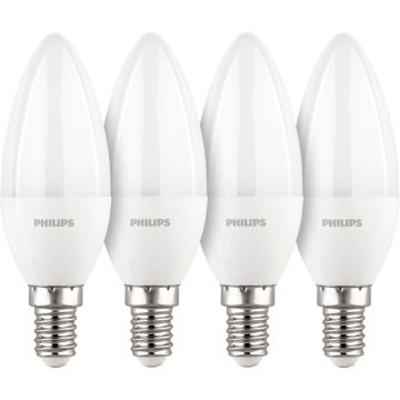 Philips LED spuldze E14, 4 gab., 40W, 2700K, 4 sveču komplekts