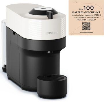 Krups XN 9201 Vertuo Pop Nespresso kafijas automāts, dažādu izmēru kafijas pagatavošana, kokosriekstu balts