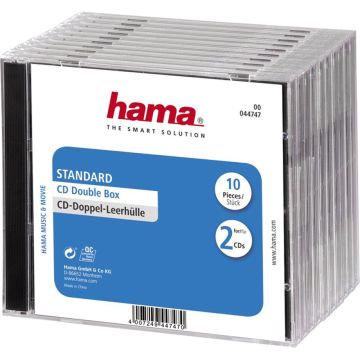 Hama dubultās CD kastītes 10 gab. Jewel-Case 44747